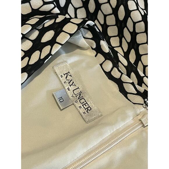 kay unger new york 124214T sleeveless V-neck sheath dress Womens Size 10 - Picture 5 of 8